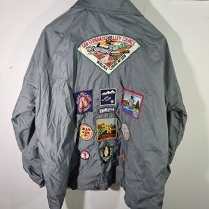 Vintage 80's Boy Scouts of America Multi Patch San Fernando Valley Grey Jacket!